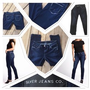 Silver Jeans Elyse Straight Dark Blue W31/L32